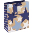 Kraft Blue Stars Gift Bag Medium Kraft Blue Stars Gift Bag Medium