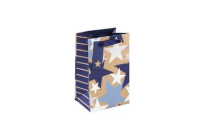 Kraft Blue Stars Gift Bag Perfum Kraft Blue Stars Gift Bag Perfum