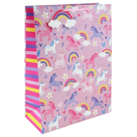 Unicorns & Rainbow Gift Bag Xlarge (33916-1WC)