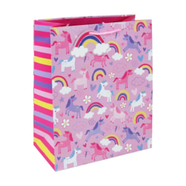 Unicorns & Rainbow Gift Bag Large (33916-2C)