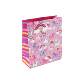 Unicorns & Rainbow Gift Bag Medium (33916-3C)