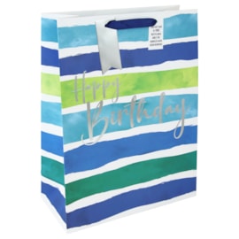 Male Birthday Stripes Gift Bag Xlarge (33964-1WC)