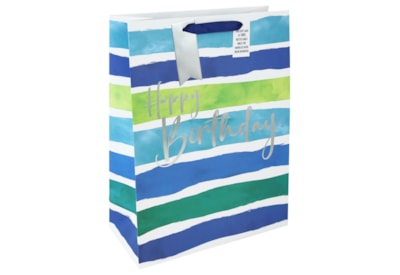 Male Birthday Stripes Gift Bag Xlarge (33964-1WC)