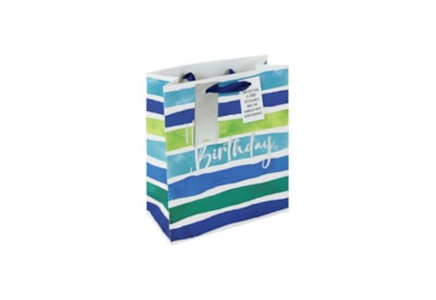 Male Birthday Stripes Gift Bag Medium (33964-3C)