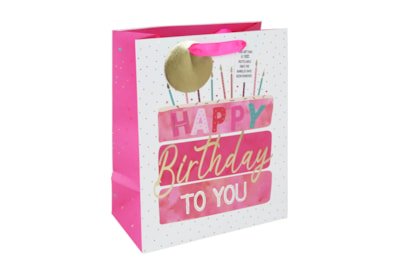 Girly Birthday Cake Gift Bag Large (33967-2C)