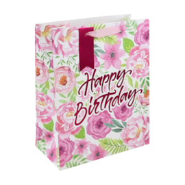 Jb Birthday Floral Gift Bag Large (33970-2C)