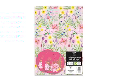 Floral 2 Sheet 2 Tag Gift Wrap Floral 2 Sheet 2 Tag Gift Wrap