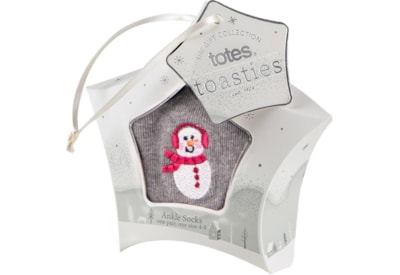 Totes Isotoner Novelty Ankle Socks Snowman (3438GSNO)