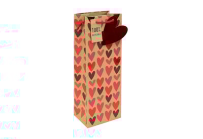 Kraft Hearts Bottle Bag Kraft Hearts Bottle Bag