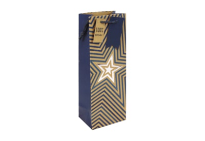 Kraft Blue Stars Bottle Bag Kraft Blue Stars Bottle Bag