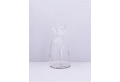 Gisela Graham Clear Glass Scrunch Vase Large Gisela Graham Clear Glass Scrunch Vase Large