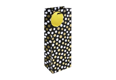 Mono Dots Black Gift Bag Bottle Mono Dots Black Gift Bag Bottle