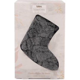 Totes Isotoner Faux Fur Slipper Sock Bootie Grey (3555HGRY)
