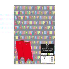 Birthday 2 Sheet 2 Tag Gift Wrap