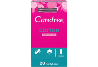 Carefree Pantyliners Cotton Fresh Scented 20s (75498)