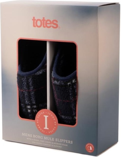 Totes Isotoner Borg Novelty Slippers Dog Small