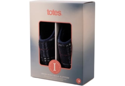 Totes Isotoner Borg Check Eva Sole Slipper Navycheck Size10 Totes Isotoner Borg Check Eva Sole Slipper Navycheck Size10