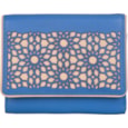 Mala Leather Zaina Tri Fold Purse Grey Mala Leather Zaina Tri Fold Purse Grey