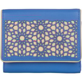 Mala Leather Zaina Tri Fold Purse Grey Mala Leather Zaina Tri Fold Purse Grey