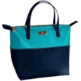 B&e Colour Block Luxury Lunch Bag Aqua/nvy (36372)