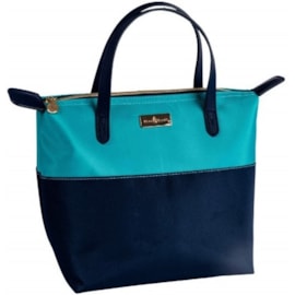 B&e Colour Block Luxury Lunch Bag Aqua/nvy (36372)
