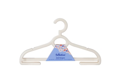 Betterwear Set Of 4 Coat Hangers Adult Cream Betterwear Set Of 4 Coat Hangers Adult Cream