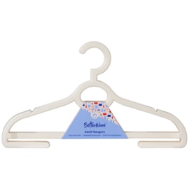 Betterwear Set Of 4 Coat Hangers Adult Cream