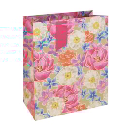 Kraft Floral Gift Bag Large Kraft Floral Gift Bag Large