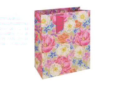 Kraft Floral Gift Bag Large Kraft Floral Gift Bag Large