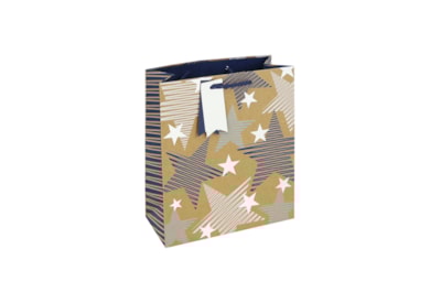 Kraft Blue Stars Gift Bag Medium Kraft Blue Stars Gift Bag Medium
