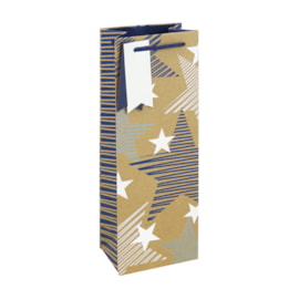 Kraft Blue Stars Bottle Bag