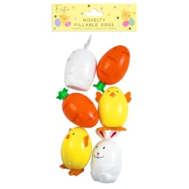 Easter Novelty Fillable Eggs 6Pc