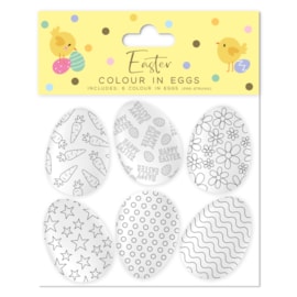Easter Colour In Eggs 6Pc
