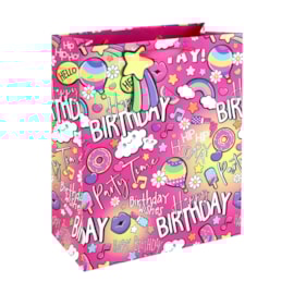 Girly Text Gift Bag Large Girly Text Gift Bag Large