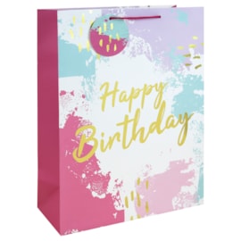 Pink Happy Birthday Gift Bag Xlarge