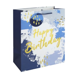 Blue Happy Birthday Gift Bag Large Blue Happy Birthday Gift Bag Large
