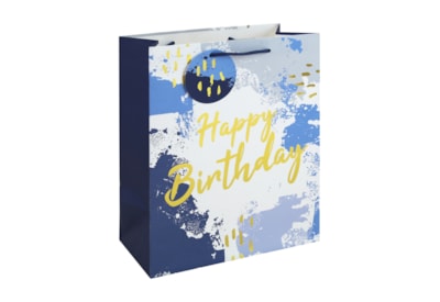 Blue Happy Birthday Gift Bag Large Blue Happy Birthday Gift Bag Large