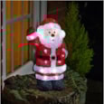 Three Kings Inlit Ice Santa 28cm Three Kings Inlit Ice Santa 28cm