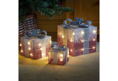 Three Kings Pink Sparkly Faux Gift Boxes Set Of 3 (2532015)