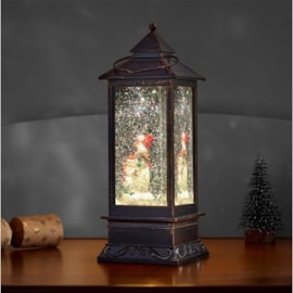 Three Kings Snow Swirl Snowman Lantern 29cm Three Kings Snow Swirl Snowman Lantern 29cm