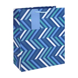 Blue Chevron Gift Bag Large