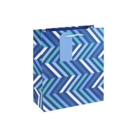 Blue Chevron Gift Bag Medium