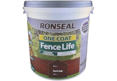 Ronseal One Coat Fence Life Dark Oak 9lt (38294) Ronseal One Coat Fence Life Dark Oak 9lt (38294)