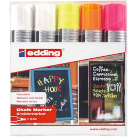 Edding 4090 Neon Chalk Board Markers 5pk (4-4090-5999)