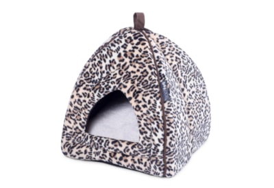 Petface Leopard Print Igloo Cat Bed Petface Leopard Print Igloo Cat Bed