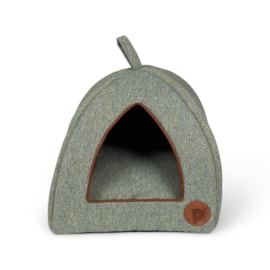 Petface Sage Herringbone Igloo Cat Bed Petface Sage Herringbone Igloo Cat Bed