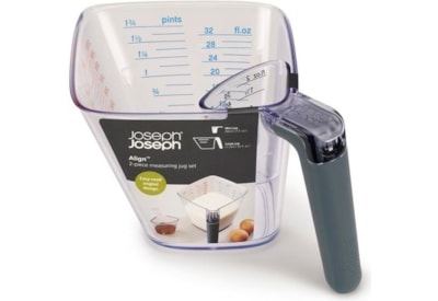 Joseph Joseph Align 2pc Easy Read Measuring Jug Set Grey Joseph Joseph Align 2pc Easy Read Measuring Jug Set Grey