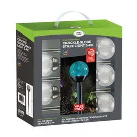 Smart Garden Crackle Globe Stake Light 5 Pack (1001031)