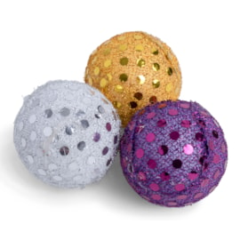 Petface Glitter Balls Cat Toy 3pk (42060)