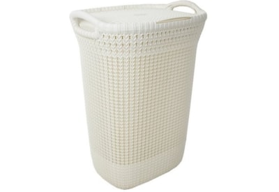 Curver Knit Laundry Hamper Oasis White 57ltr (228391)